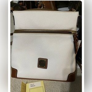 Dooney & Bourke Leather Crossbody Bag Messenger Shoulder Handbag White NWT